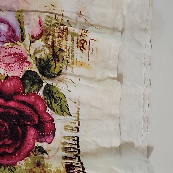 Onque Casual White Floral Women's Top - Picture 3 of 7